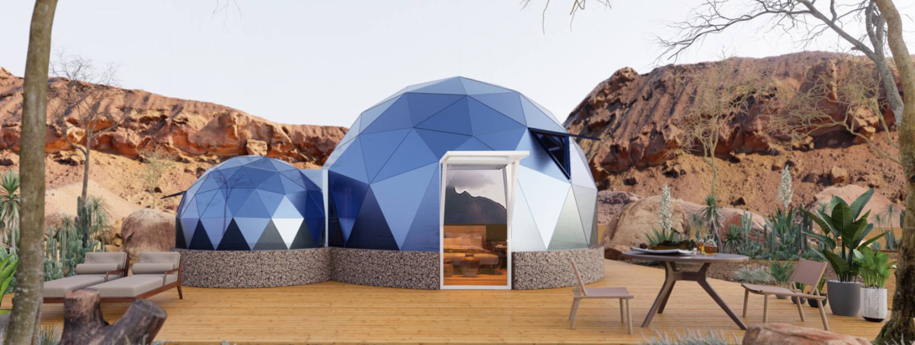 普兰店市球形智能光伏玻璃星空房